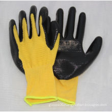 13G Yellow U3 Polyester Glove with Nitrile Coated